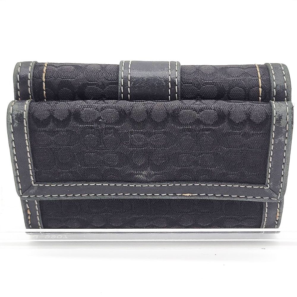 COACH コーチ 折り財布　ブラック　キャンバス　ソーホー　レザー　キャンバス COACH コーチ 3つ折り財布 ブラック キャンバス ミニシグネチャー
