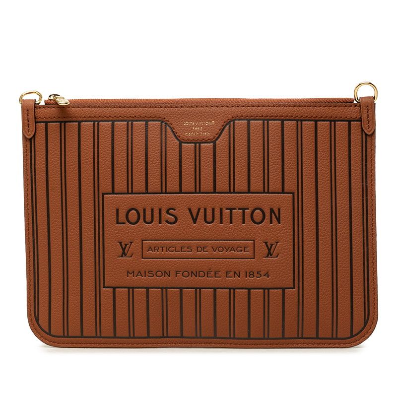 ルイ ヴィトン ネヴァーフル インサイドアウト 付属 ポーチ ブラウン レザー レディース LOUIS VUITTON【1-0279786】