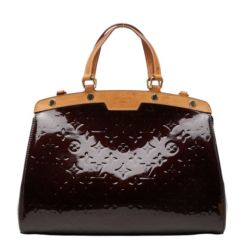 ルイ ヴィトン モノグラム ヴェルニ ブレアMM ハンドバッグ M91619 アマラント パープル パテントレザー レディース LOUIS VUITTON【1-0280366】