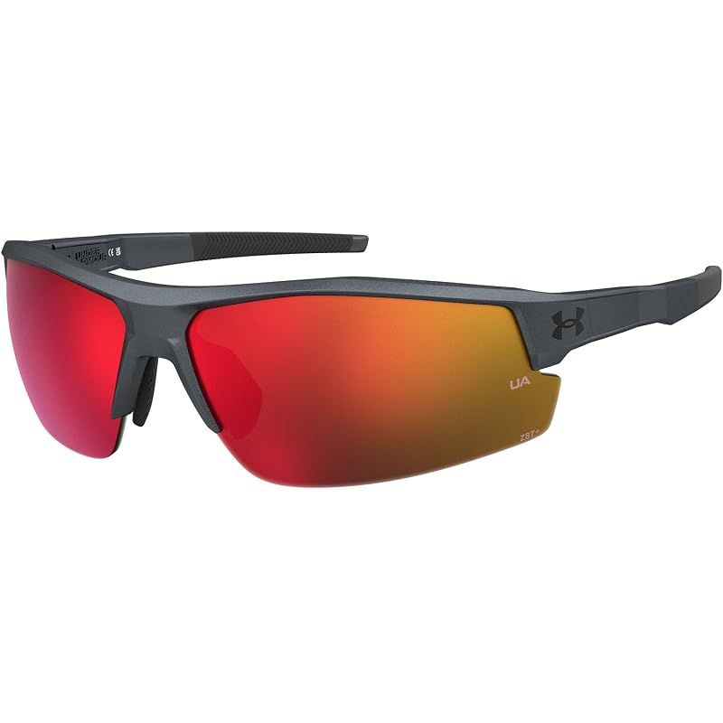 【新品】 UNDER ARMOUR(アンダーアーマー) マルチスポーツ サングラス UA SKILLZ/G-80-8QD 7F シールドレンズスタイル TR90フレーム SKILLZG8QD メタライズドグレーブラック 80