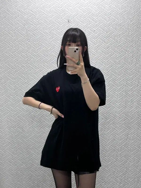 COMME des GARCONS ヴィンテージ カジュアルシック ハートワッペン 半袖Tシャツ XXL C13433