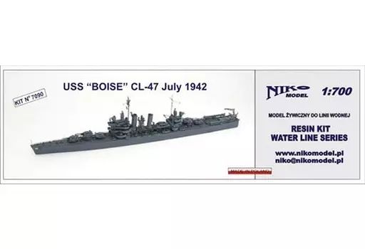 【中古】プラモデル 1/700 米海軍ブルックリン級軽巡洋艦 CL-47ボイシ1942 [PN07090]