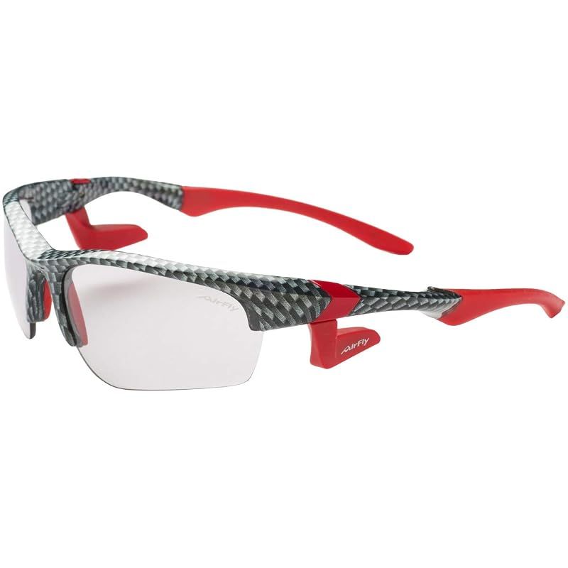 【新品】 AirFly(エアフライ) AirFly エアフライ ノーズパッドレススポーツサングラス シャープレンズ カーボンスタイル/スモーククリア AF-101 C6 AF-101 C6