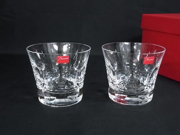 ■新品■未使用■ Baccarat バカラ ベルーガ クリスタルガラス ロックグラス コップ 食器 テーブルウェア ペア 2客セット HE0989