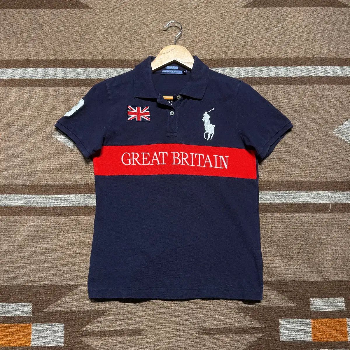 POLO RALPH LAUREN(ポロラルフローレン) レディース ビックポニー 半袖 カラーTシャツ M イギリス