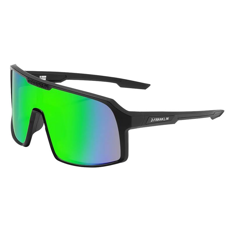 【新品】 D.Franklin サングラス Wind UVカット ブラック/グリーン メンズ レディース