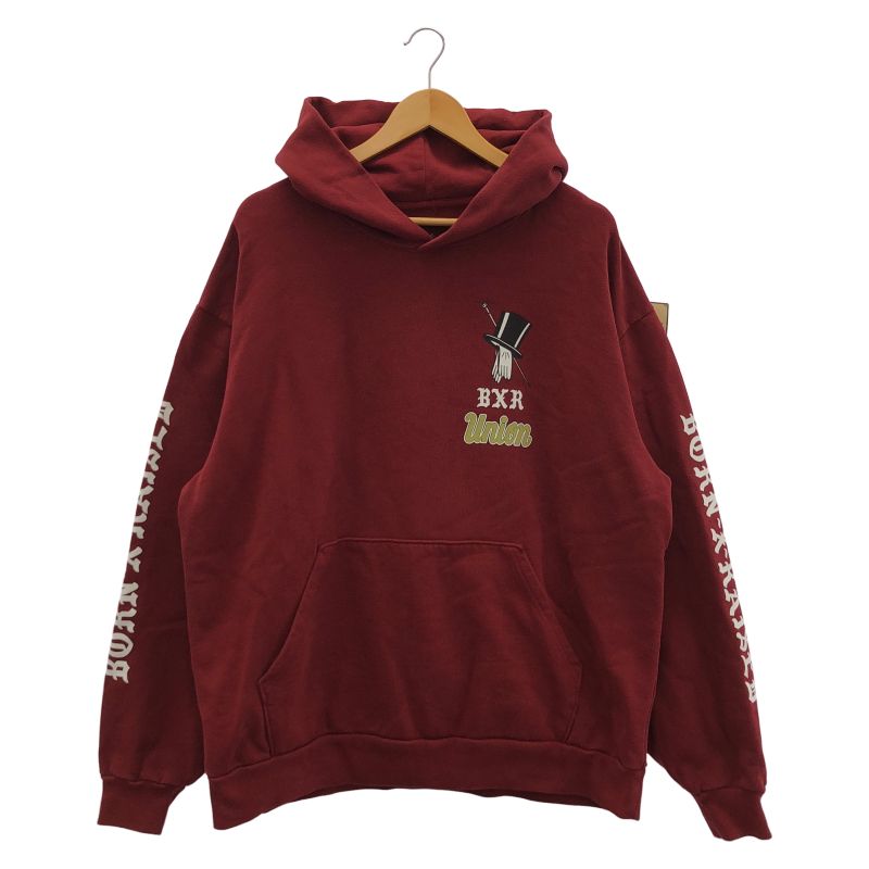 【中古】BORN X RAISED + UNION GENTS OF DESIRESEAL HOODIE サイズXL エンジ ボーンアンドレイズド ユニオン パーカー[19] 13,814円