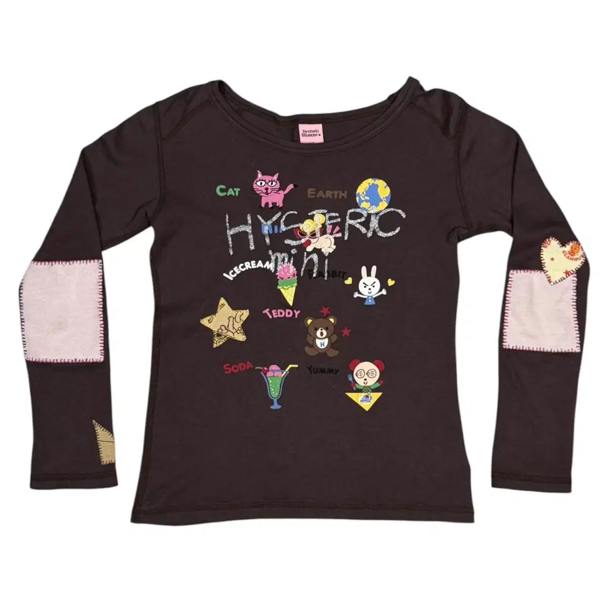 HYSTERIC GLAMOUR(ヒステリックグラマー) Archive(アーカイブ) 手首ハートパッチ ロングスリーブ Tシャツ