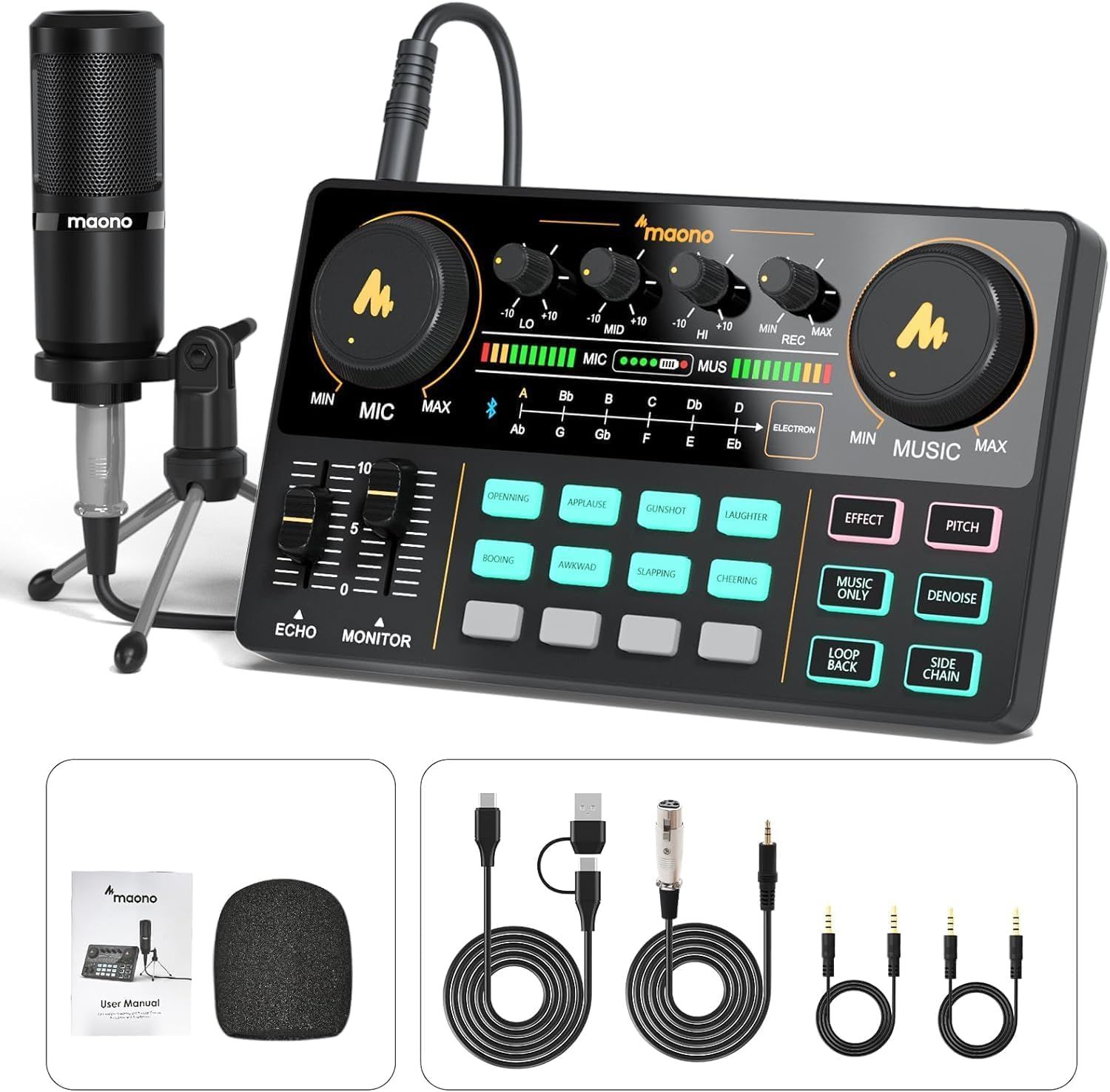 MAONO オーディオミキサー オーディオインターフェース MAONO オーディオインターフェース オーディオミキサー Mixer