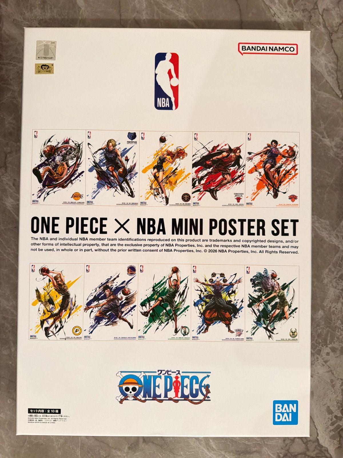 【新品／未開封】ONE PIECE × NBA MINI POSTER SET 6,933円