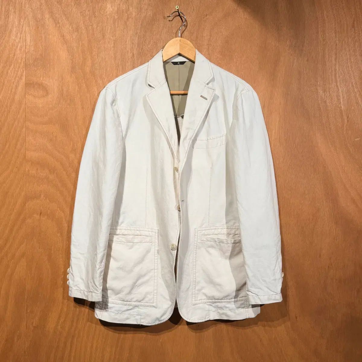 LANVIN ランバン コレクション ジャパン リネン 3B テーラード ジャケット L