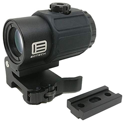 ms[AERITH BLACK] G43 タイプ マグニファイア リアル刻印 レプリカ ブラック EXPS G33 STSマウント 3倍 Magnifire ブースター スコープ G43 (ブラック BK)