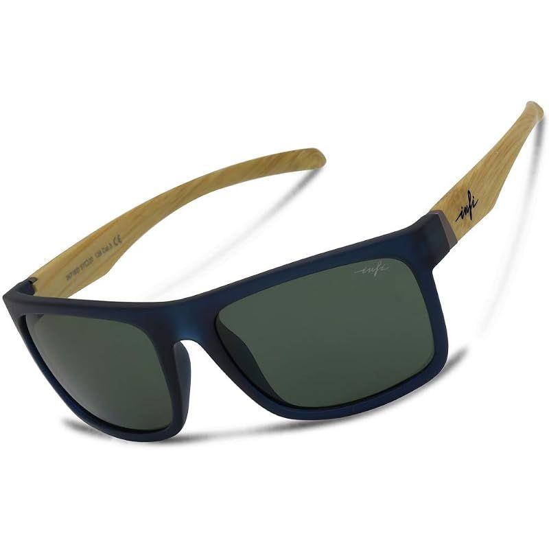 【新品】 [INFI] 偏光 サングラス 超軽量 スポーツ ストラップ付き ミラーレンズ UVカット 海釣り/釣り/ドライブ/野球/テニス/ゴルフ/ランニング 紫外線対策 メンズ レディース スモーク