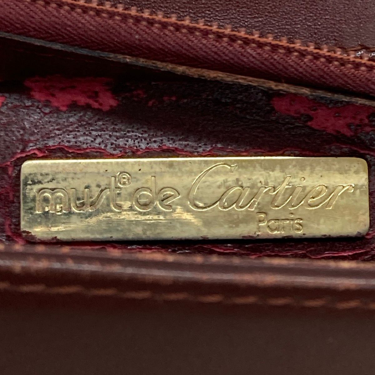 must de Cartier カルティエ クラッチバッグ/セカンドバッグ ボルドー