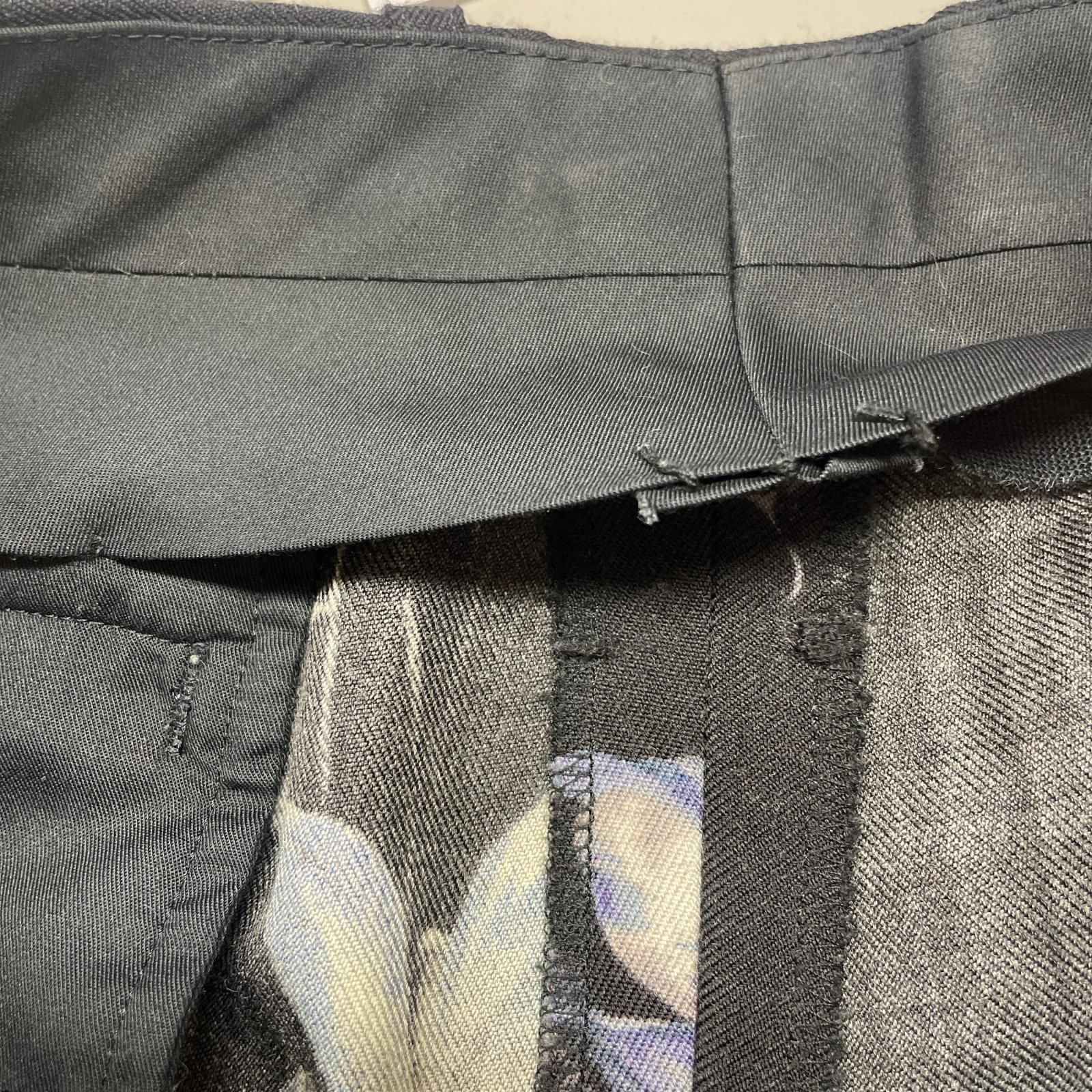 LAD MUSICIAN 18SS WOOL GABARDINE FLOWER 2TUCK WIDE 2タックワイド