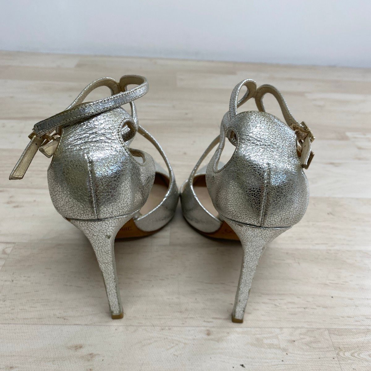 JIMMYCHOOシルバーサンダル36.5 ジミーチュウ/JIMMY CHOO パンプス サンダル シルバー 35 1/2 (22.5cm