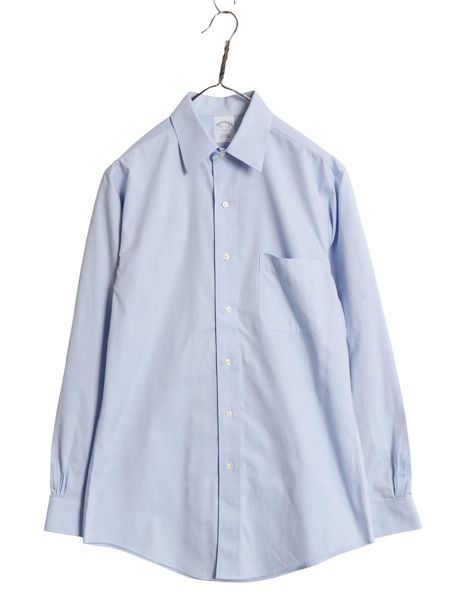 ブルックスブラザーズ 長袖 シャツ メンズ S / SLIM FIT オックスフォード コットン 無地 ワイシャツ ポケット付き ノーアイロン ビジネス