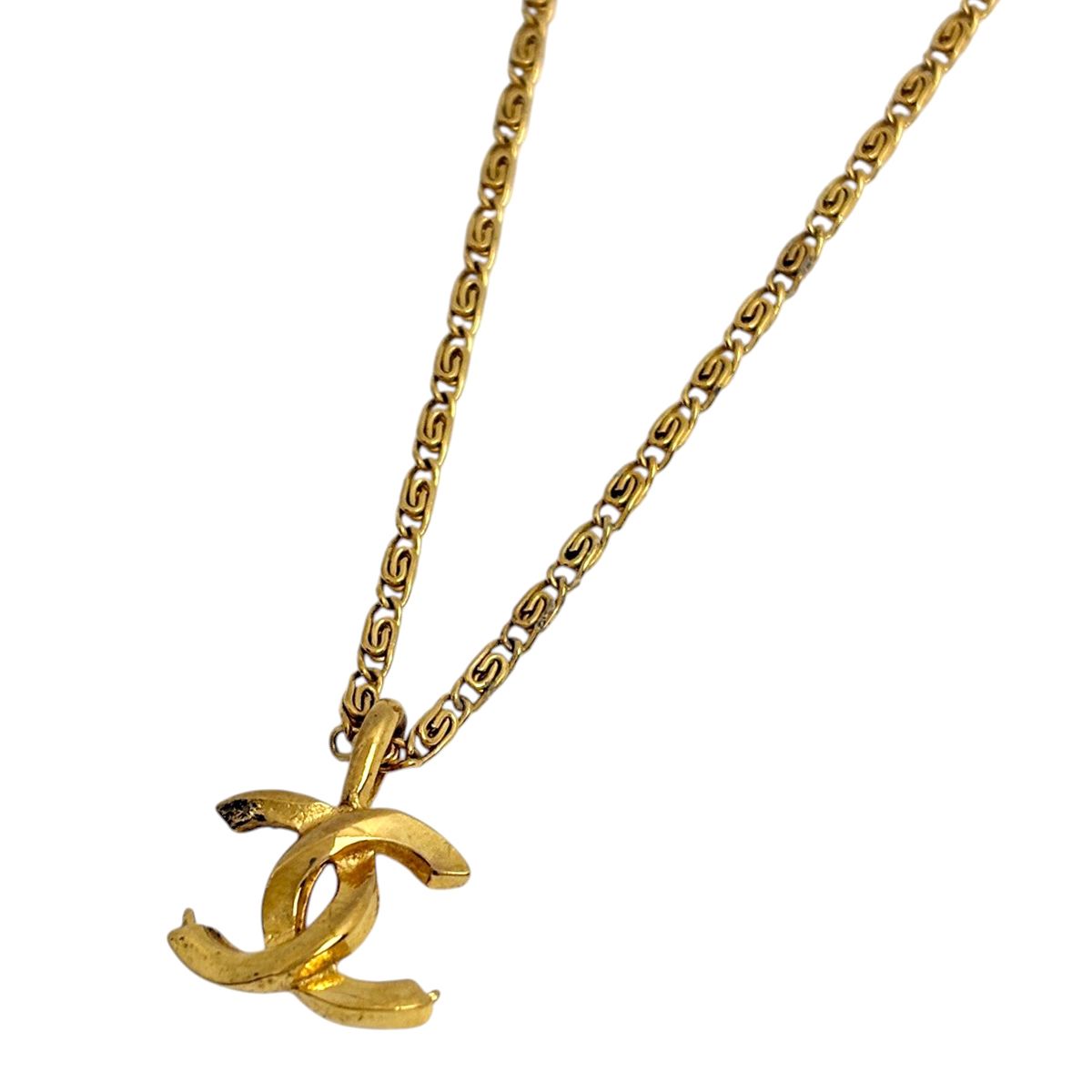 シャネル CHANEL ネックレス ココマーク GP ゴールド レディース 【中古】