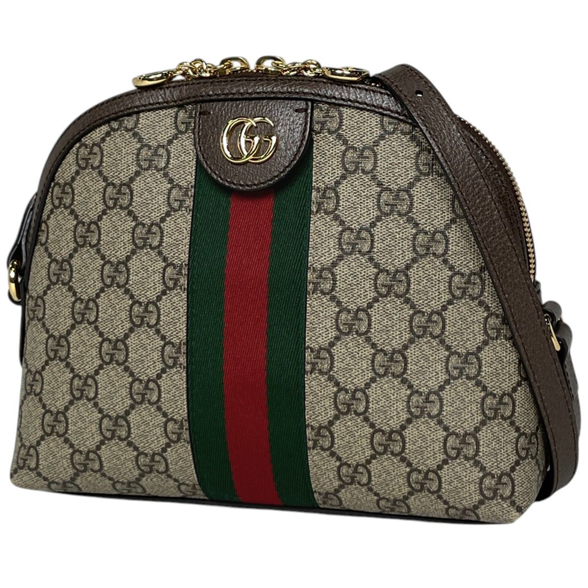 グッチ GUCCI ショルダーバッグ オフィディア GG ダブルG GGスプリーム ブラウン 499621 レディース 【中古】