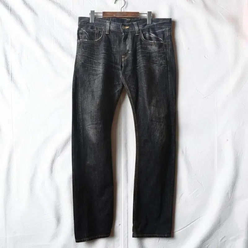 EDWIN 502 ブラックデニムパンツ M0862