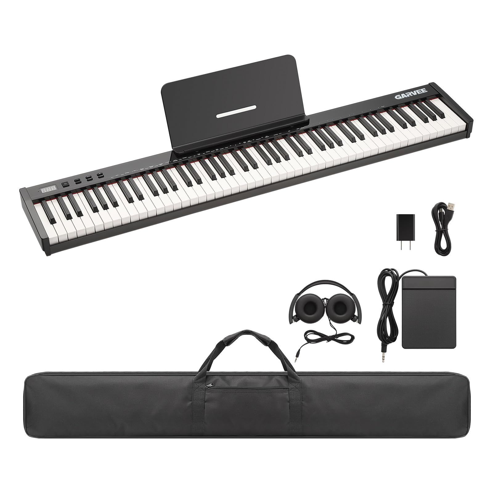 新品セール中！】電子ピアノ88鍵盤 キーボード MIDI対応 スリムボディ 電子ピアノ 88鍵盤 Midi対応 キーボード スリムデザイン 充電型