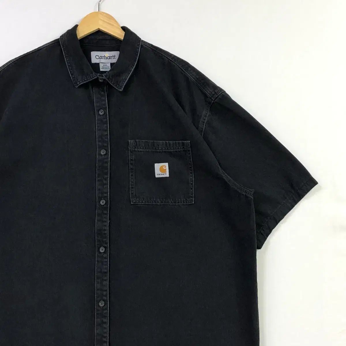 XXL カーハート ブラックデニム シャツ
