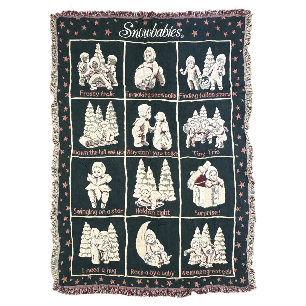 vintageラグ ブランケット マルチカバー タペストリー クリスマス スノーベイビーズ Rug Blanket Christmas 4149 5,760円