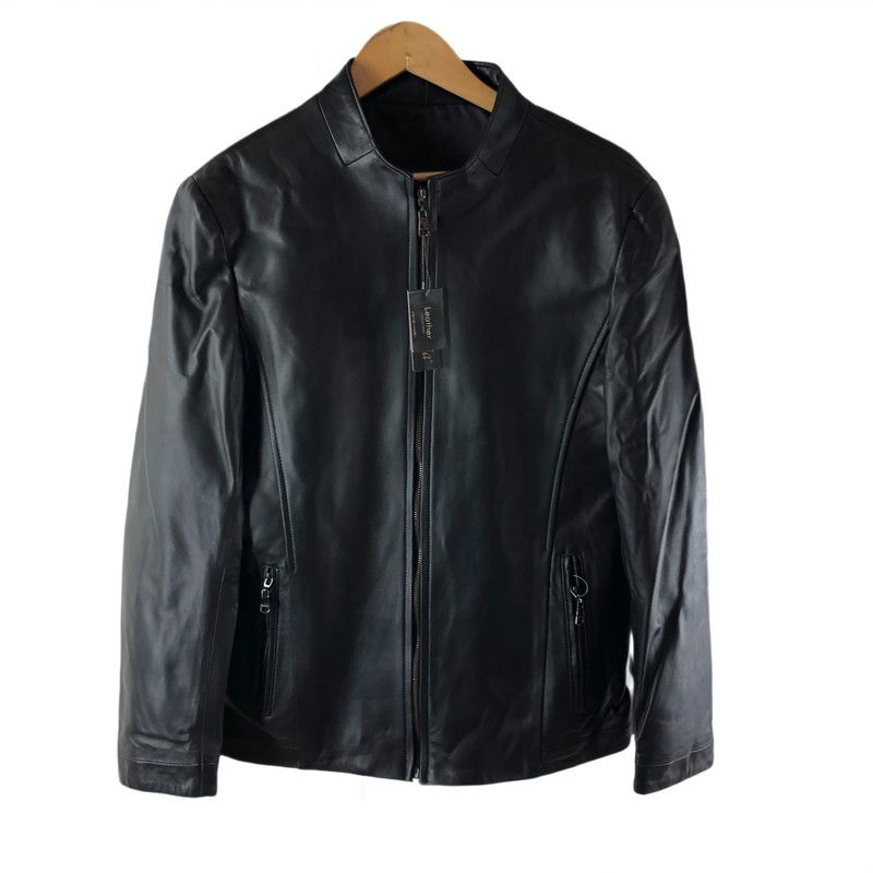 【タグ付き】ベスジョーヤ VESGIOIA ジャケット レザー ラムレザー シングル ライダース ブラック 952094 14,200円