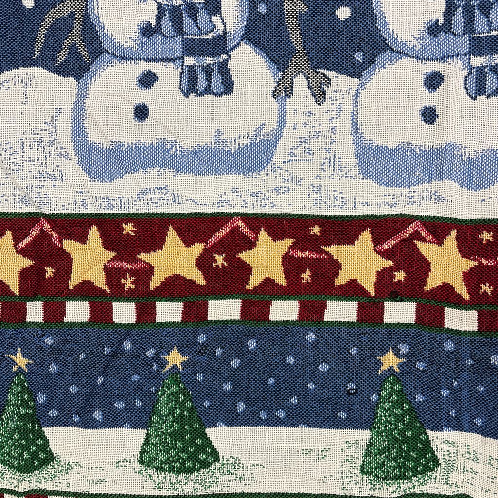 90s ヴィンテージラグ クリスマス タペストリー USA製 マルチカバー vintageラグ ブランケット マルチカバー タペストリー USA製