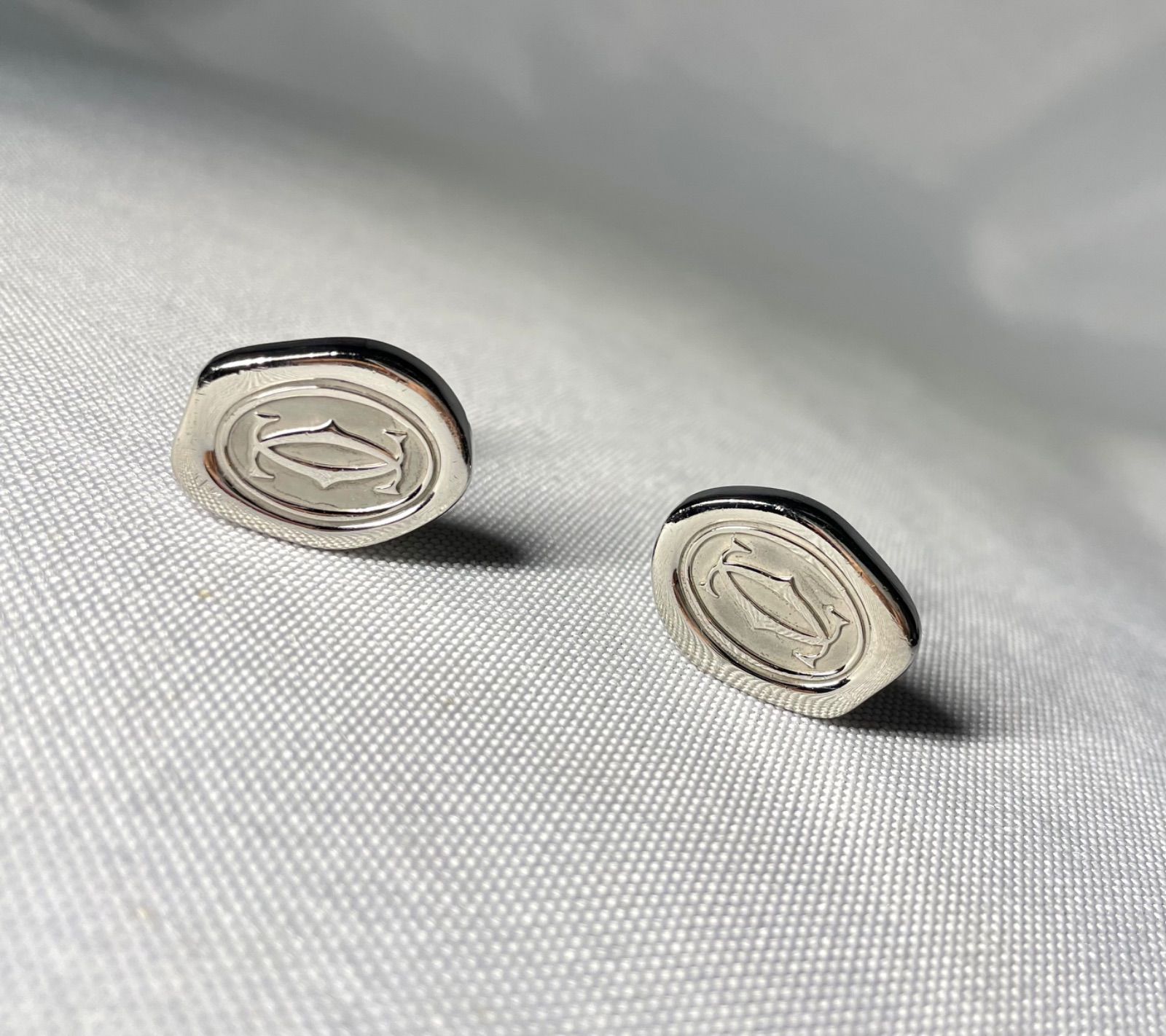 CARTIER カルティエ カフス ロゴ SV925 シルバー Cartier カルティエ