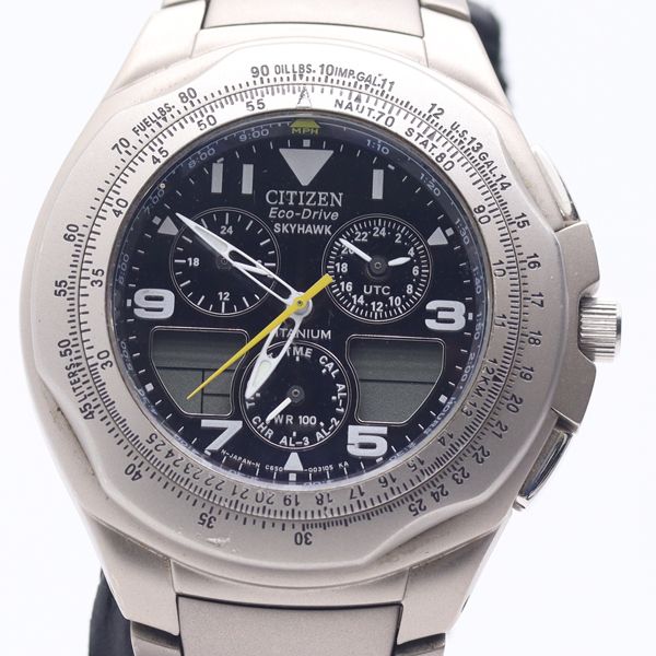 シチズン スカイホーク C650-Q02497 ソーラー デジアナ文字盤 チタン メンズ腕時計 0594000 7ERT NAM ABC27550 13,870円