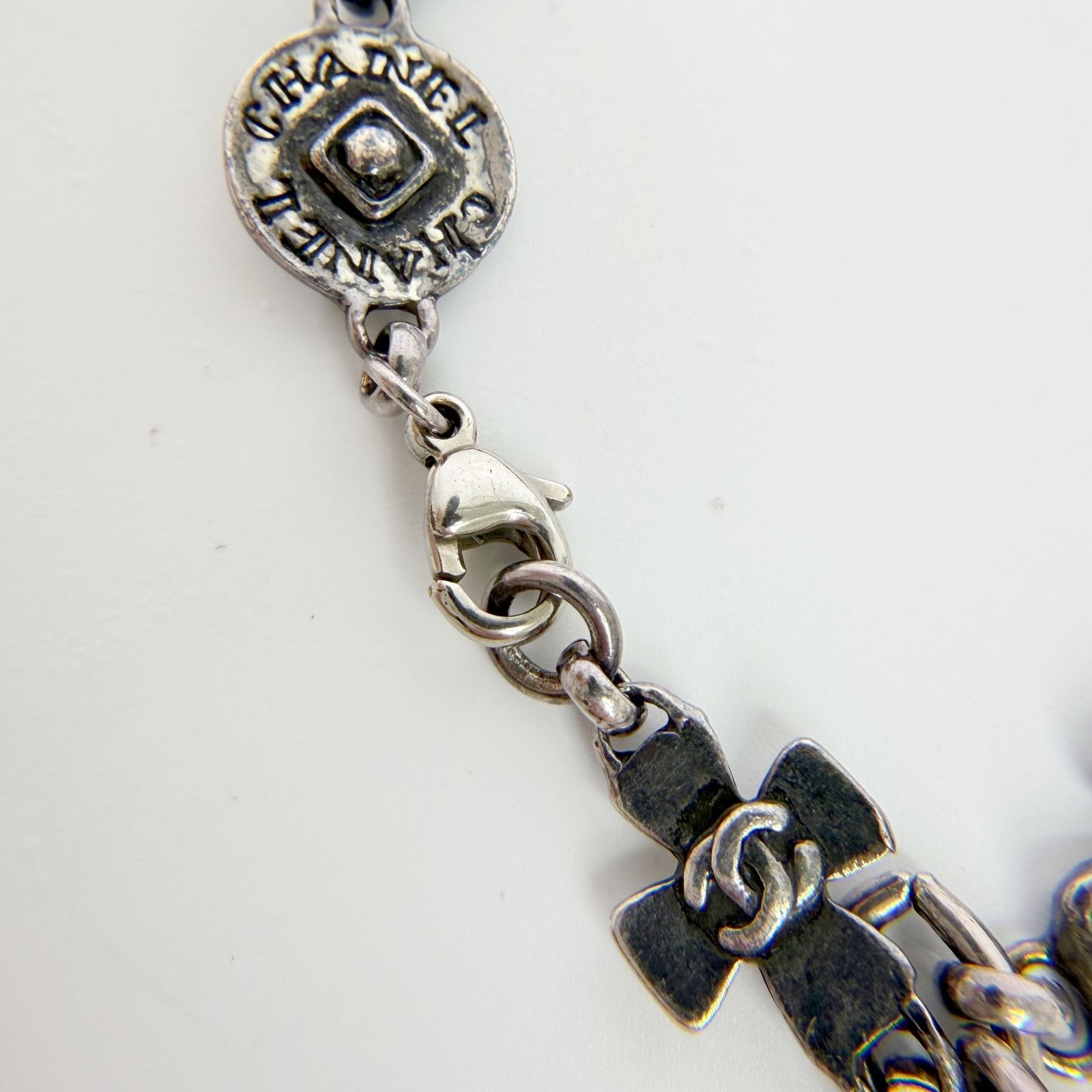 中古】CHANEL シャネル ココマーク マルチチャーム ブレスレット