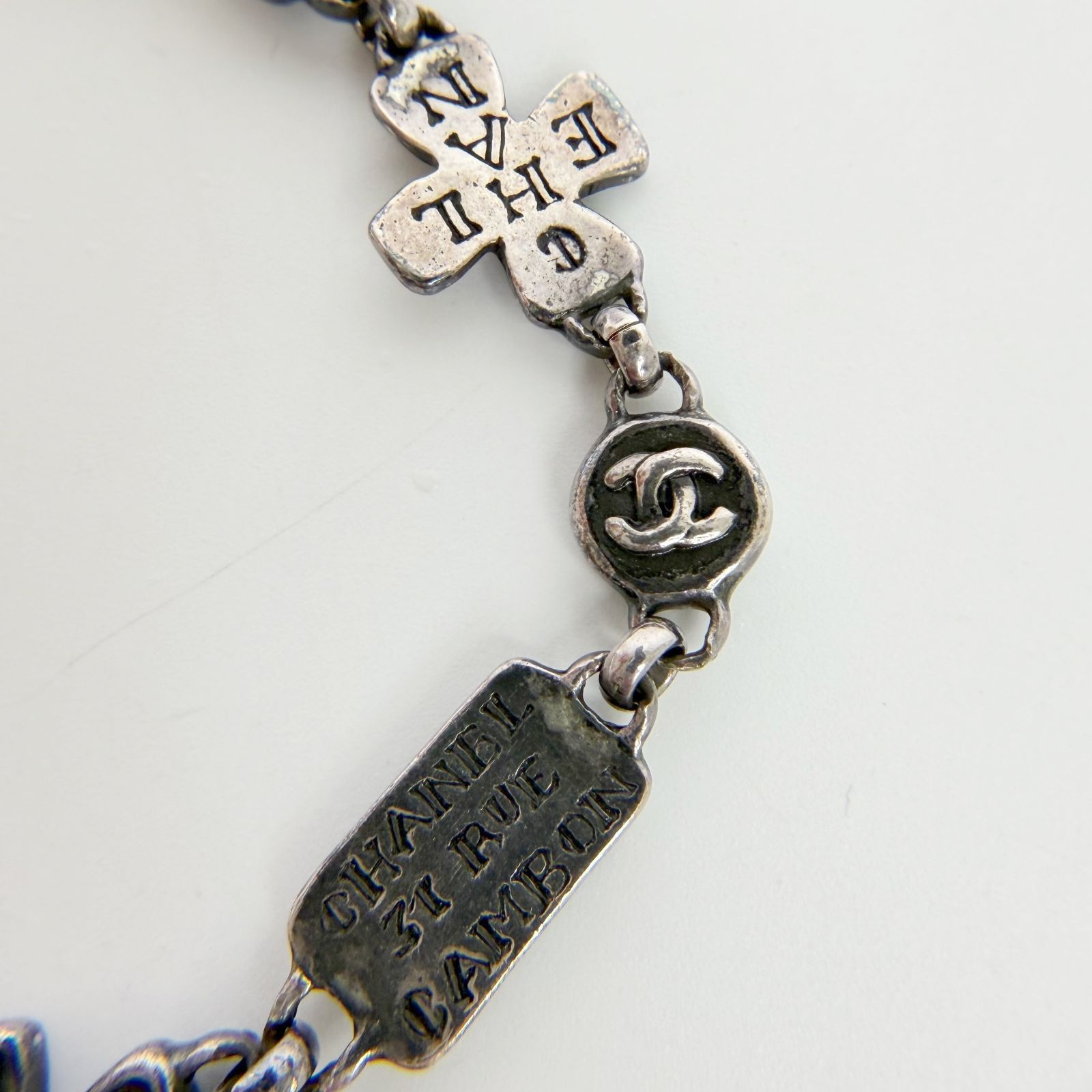 中古】CHANEL シャネル ココマーク マルチチャーム ブレスレット