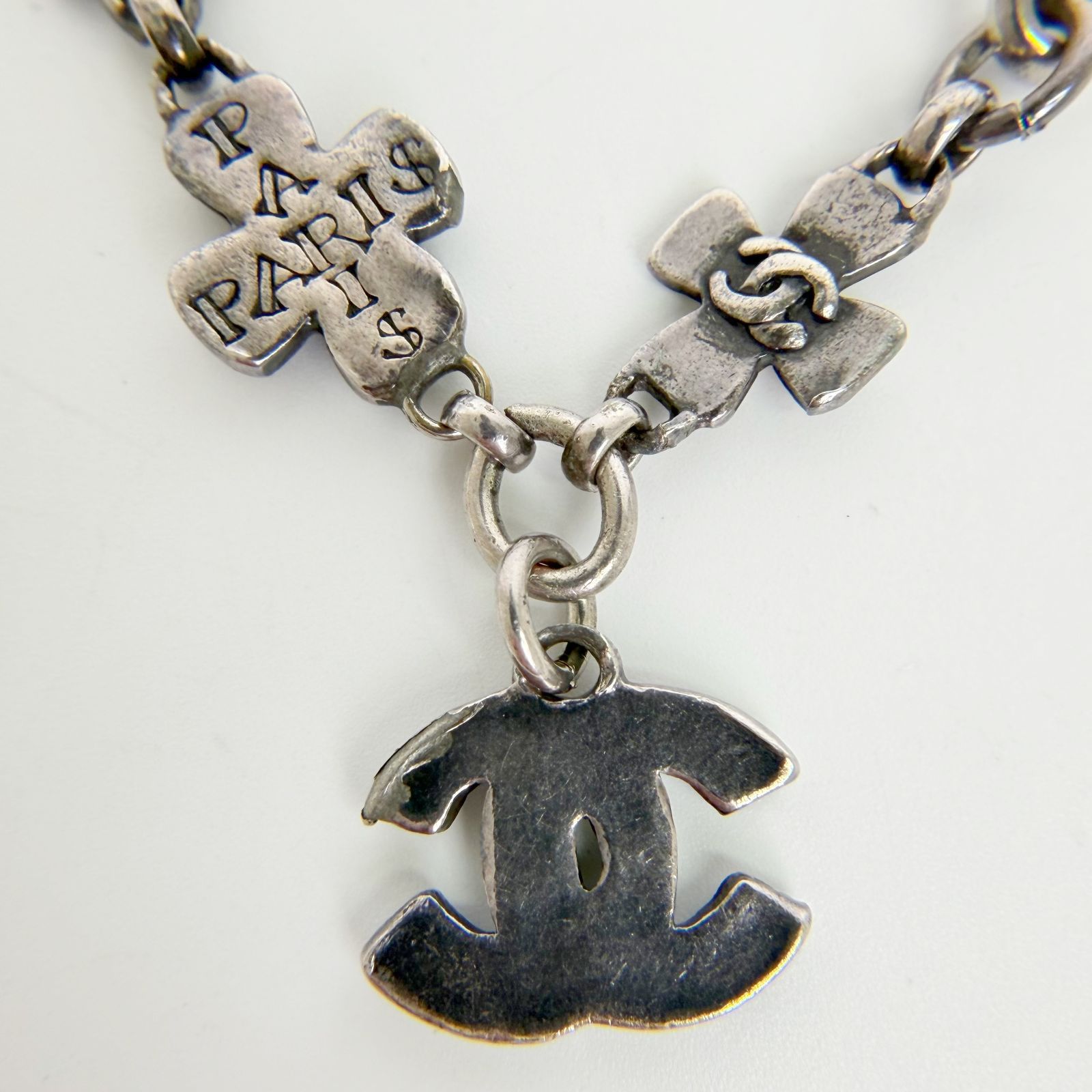 中古】CHANEL シャネル ココマーク マルチチャーム ブレスレット
