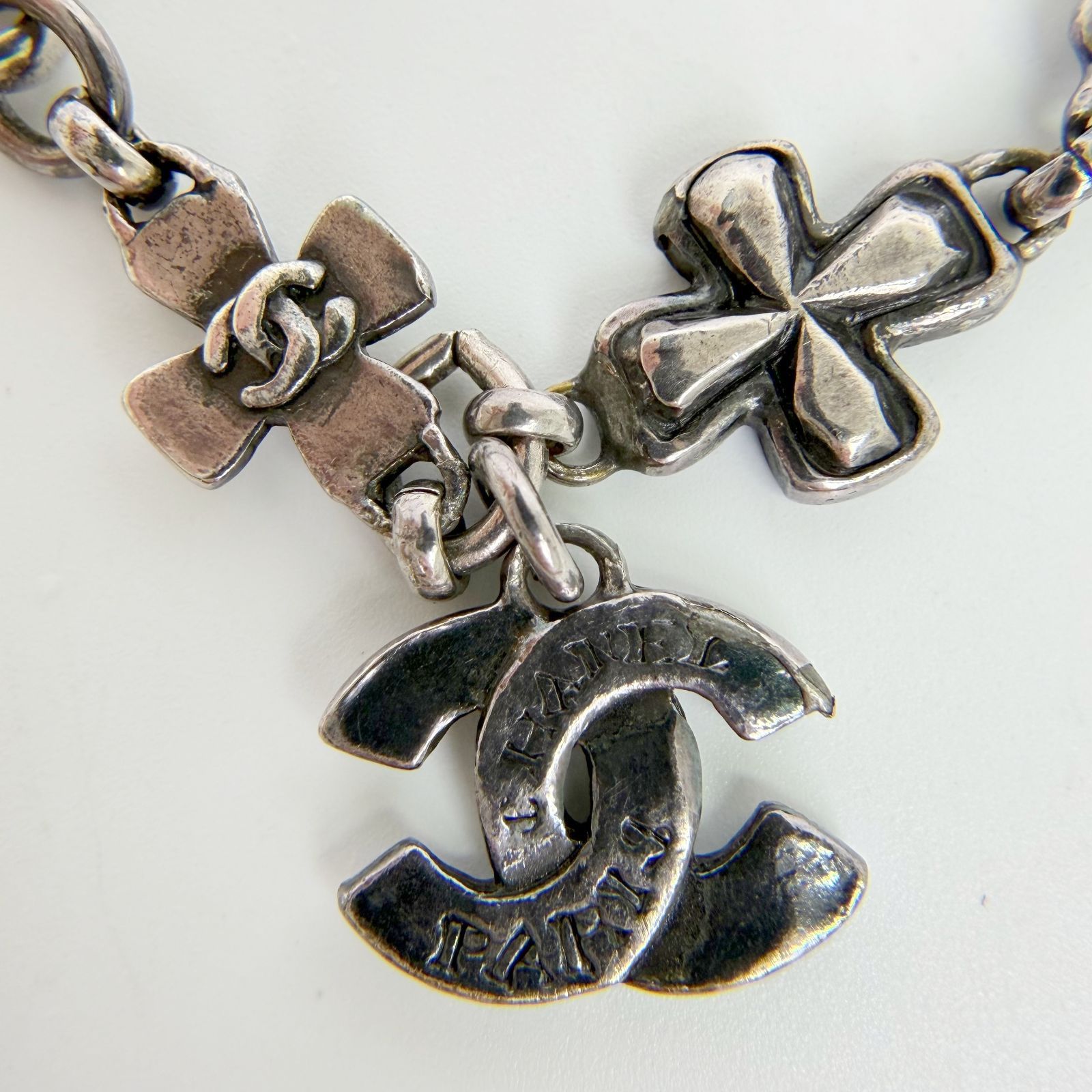 中古】CHANEL シャネル ココマーク マルチチャーム ブレスレット