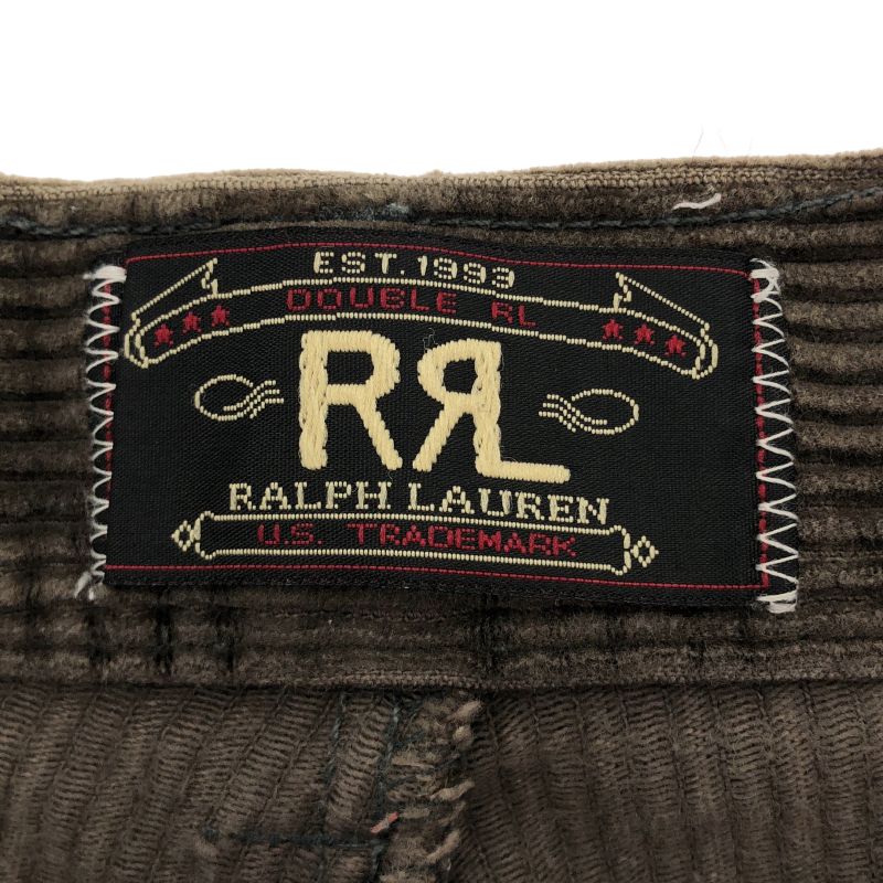 中古】90s RRL 太畝コーデュロイパンツ W32 ブラウン ダブルアールエル