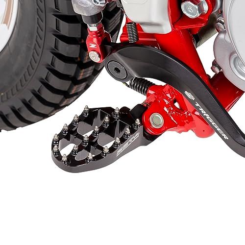 N◆ジータレーシング(ZETA RACING) SEROW250 '05-20,TRICKER '04-18,WR155R '20,XT250 '08-23 アルミニウムフットペグ ブラック 専用スプリング付属 高強度アルミ合金 ステップ ピ 35be99e5