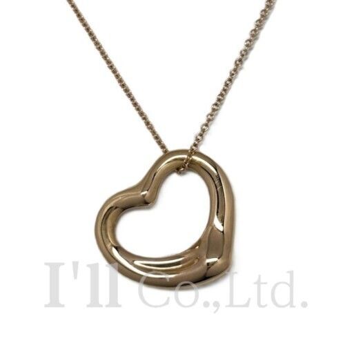 Tiffany&Co.　ティファニー　オープンハート　ネックレス　22MM　750PG　ブランドジュエリー　アクセサリー　ペンダント　エルサ・ペレッティ　ハートモチーフ　Au750　ピンクゴールド　K18PG【中古】【87255】