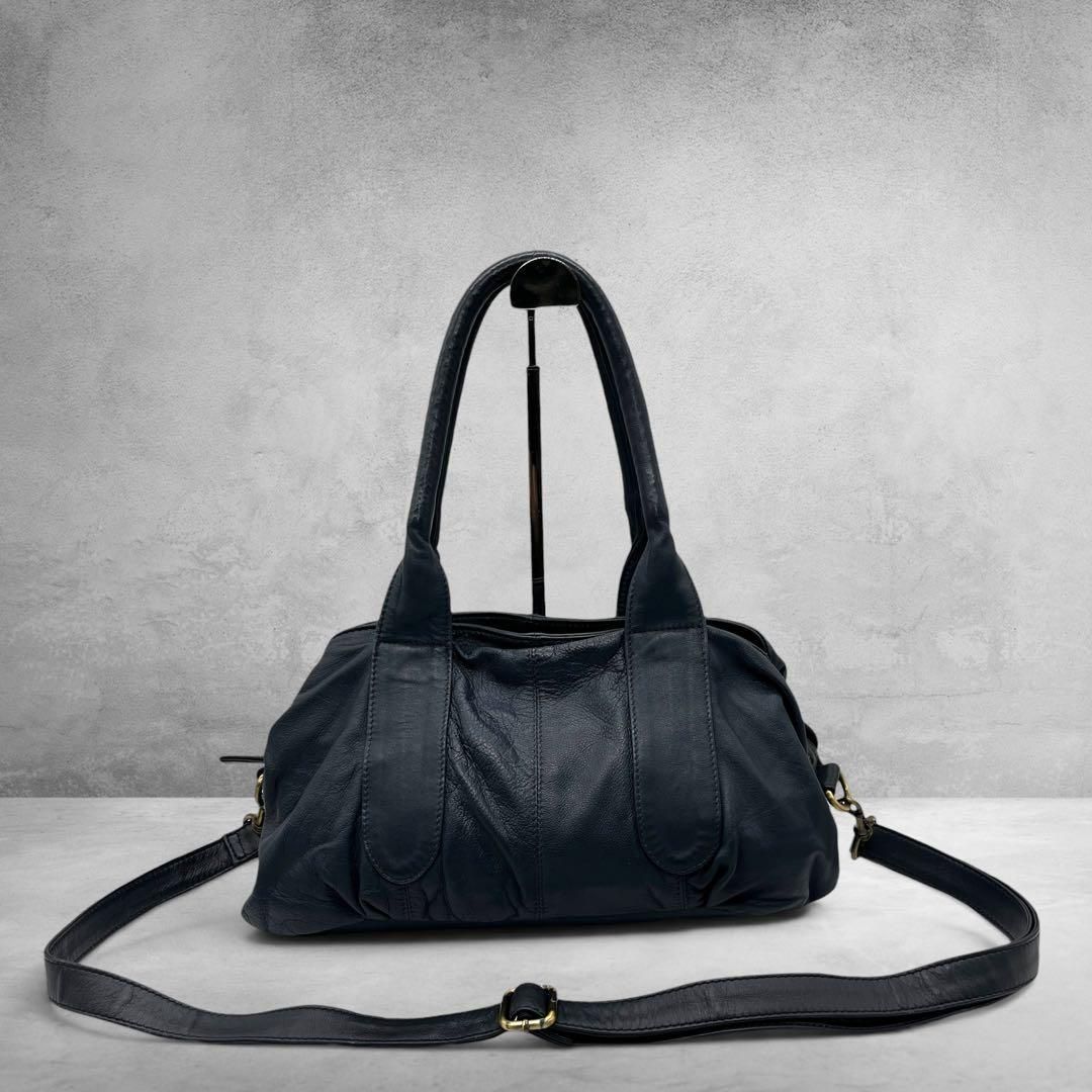 Archive SHIPS Leather 2way Boston Y2K - メルカリ