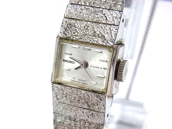 ■Working Product■ SEIKO Seiko 1104-3190 21JEWELS SS Handwound Watch Watch Ladies Men's Silver DM9566