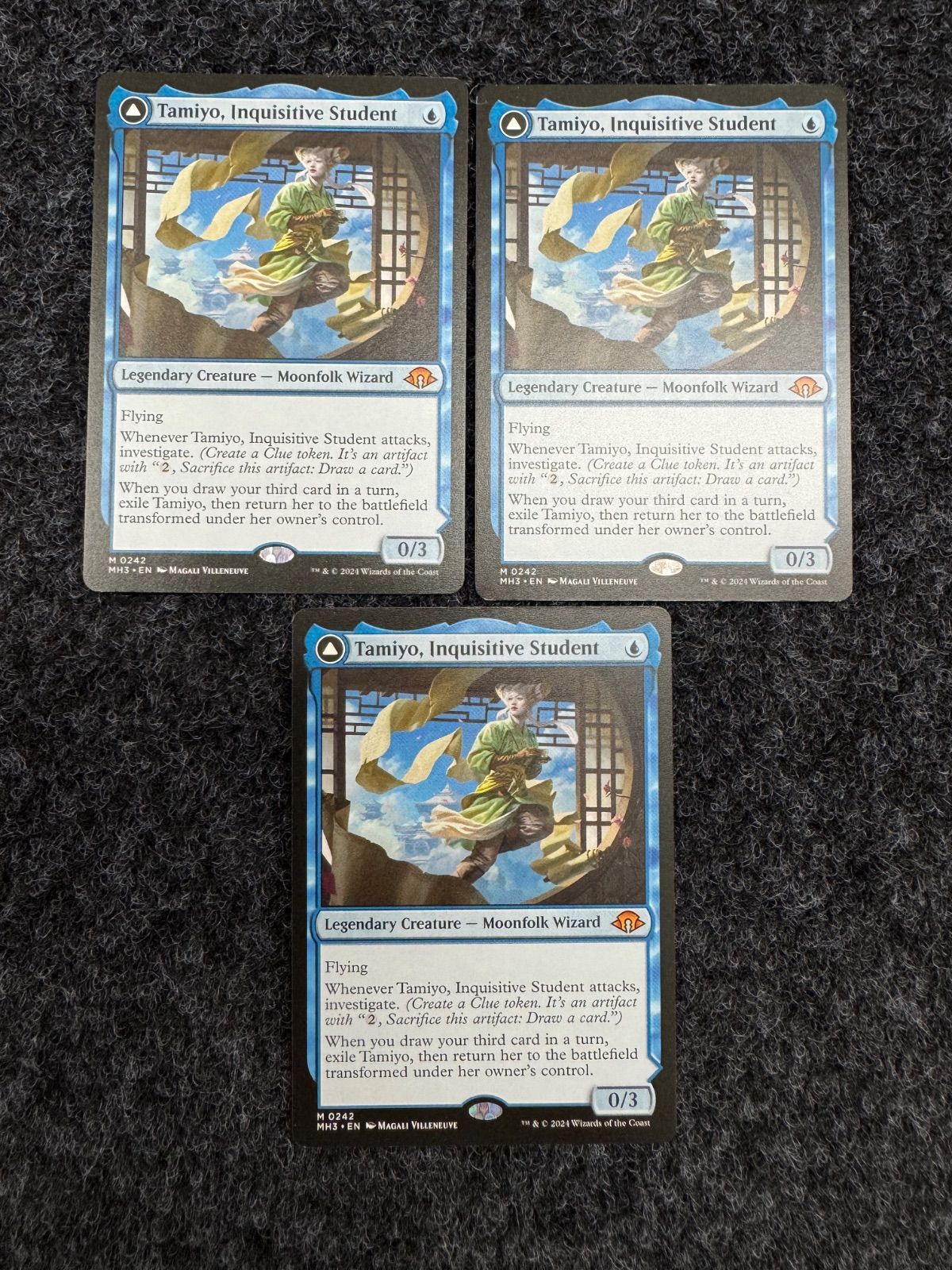 MTG 知りたがりの学徒、タミヨウ　老練の学匠、タミヨウ　英語　MH3 モダンホライゾン3 3枚セット　まとめ