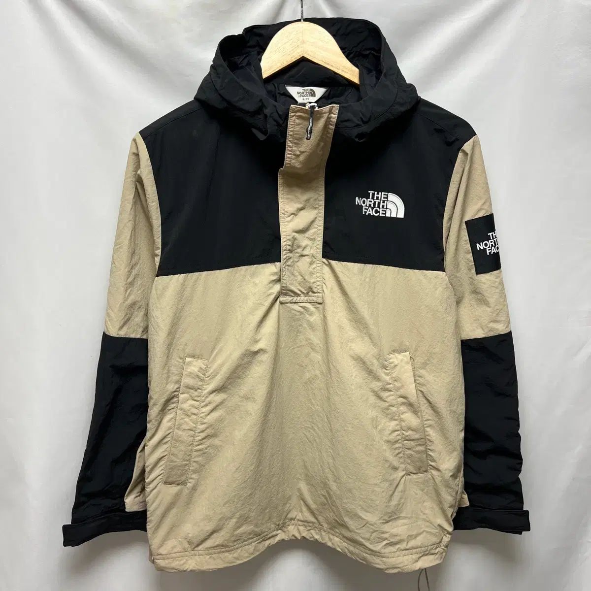 正規品/S THE NORTH FACE ザノースフェイス ホワイトレーベル ベージュ ブラック ウィンドブレーカー Anorak（アノラック）