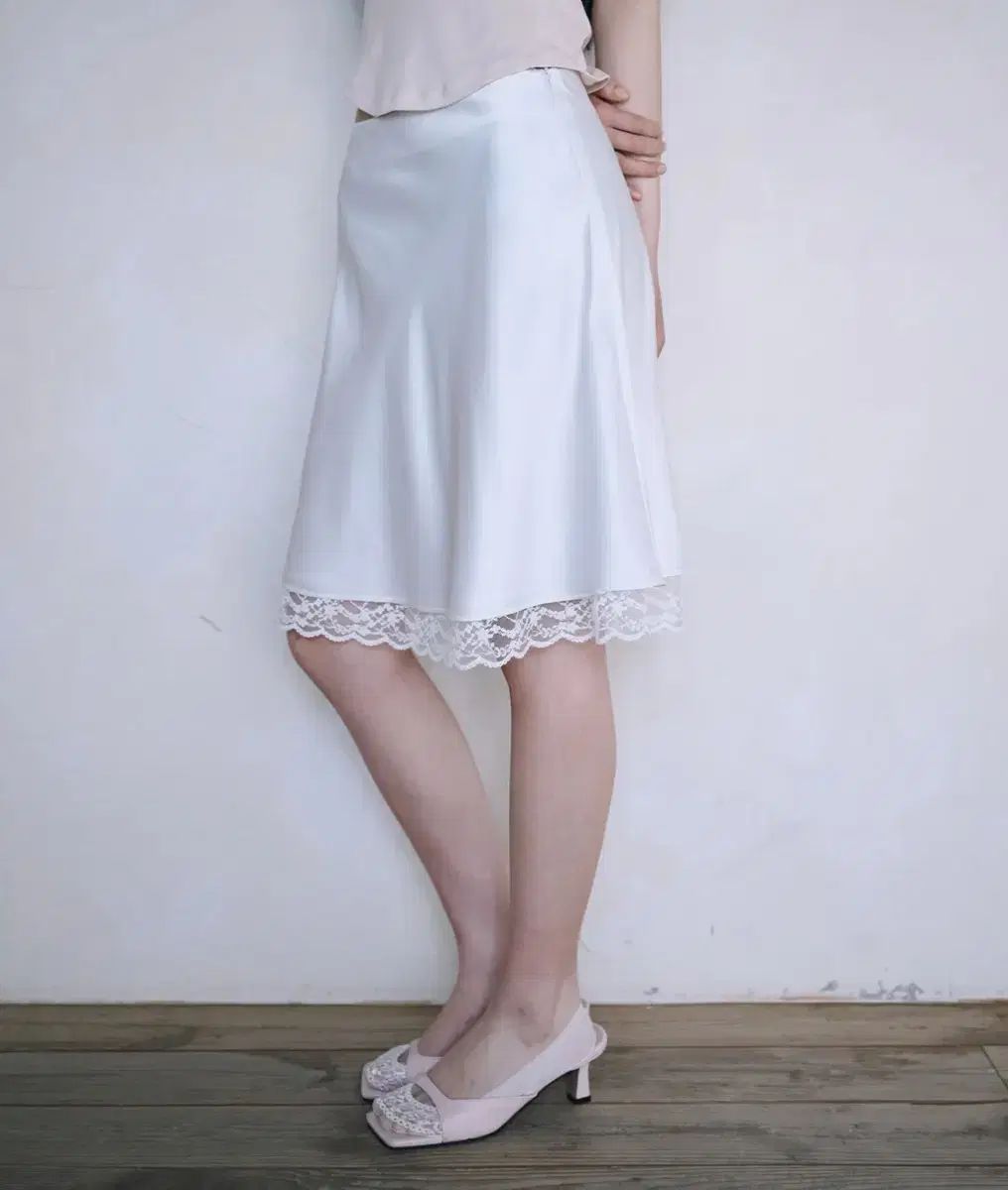 レイズミヤ クレア レース ミディ スカート WHITE 7,570円