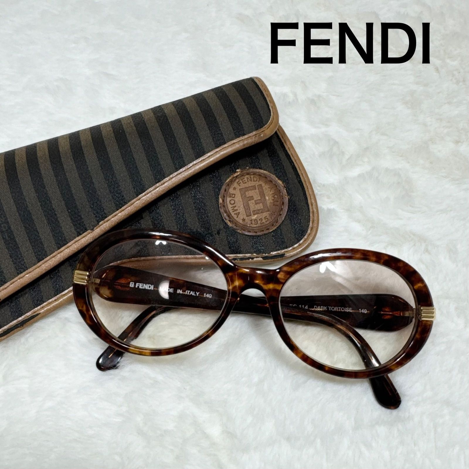 FENDI フェンディ ヴィンテージ サングラス FS114 べっ甲柄 ペカン柄
