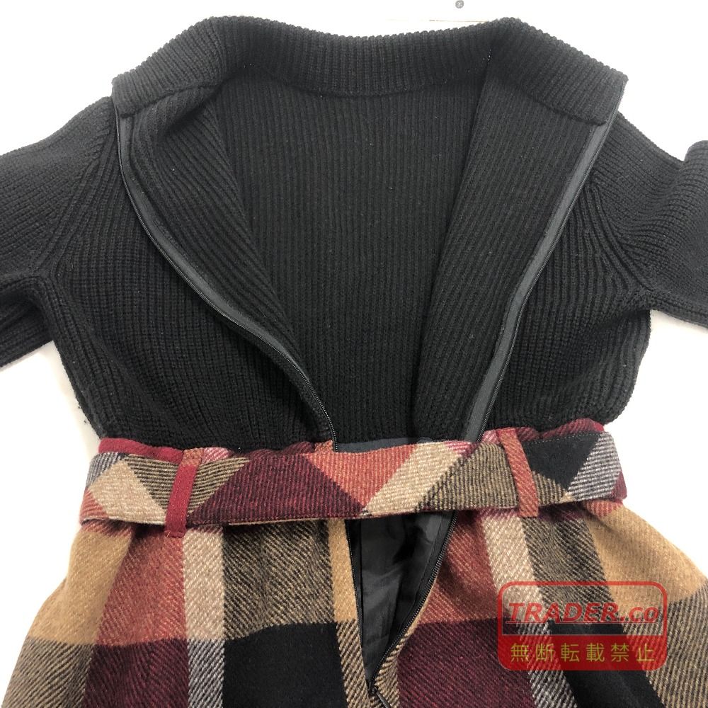 02w27283 BLUE LABEL CRESTBRIDGE ニットワンピース ブラック 36 中国