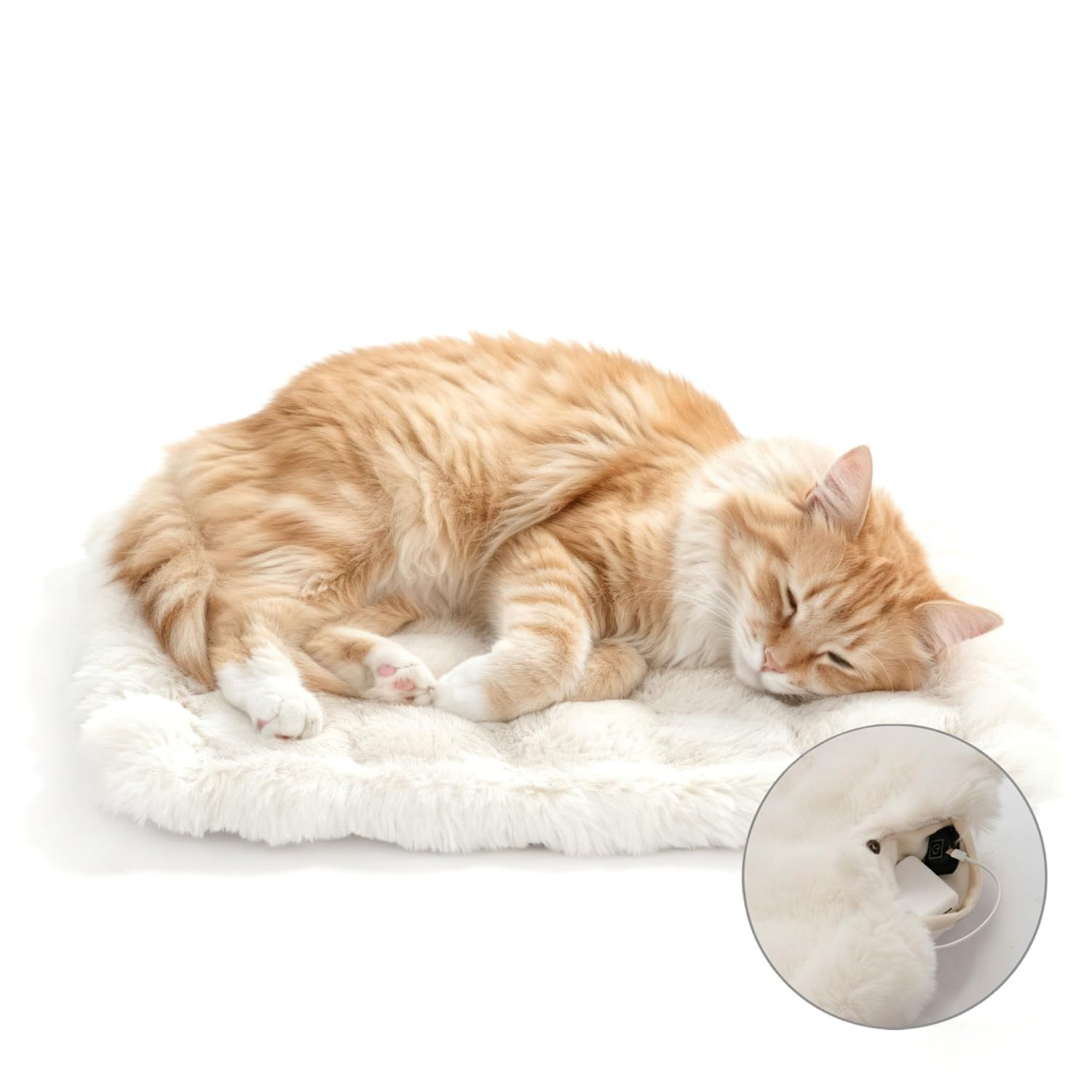 ペット用ホットカーペット 猫用ホットカーペット 冬用 寒さ対策 無線＆携帯できるペットヒーター 猫・小型犬用 猫用こたつ ペットベッド・キャリー対応 隠しポケット付きUSB給電式ペットマット 洗える電気毛布・ホットマット (L)t 6,958円