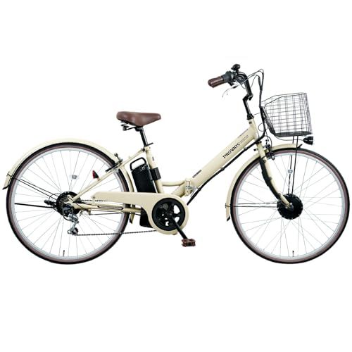 ms【型式認定済】電動アシスト自転車 26インチ 折り畳み シマノ6段変速 PROVROS(プロブロス) P-266E | 折りたたみ式で持ち運び便利。7.8Ahリチウムイオン搭載、前輪駆動で最大40km走行、保証1年