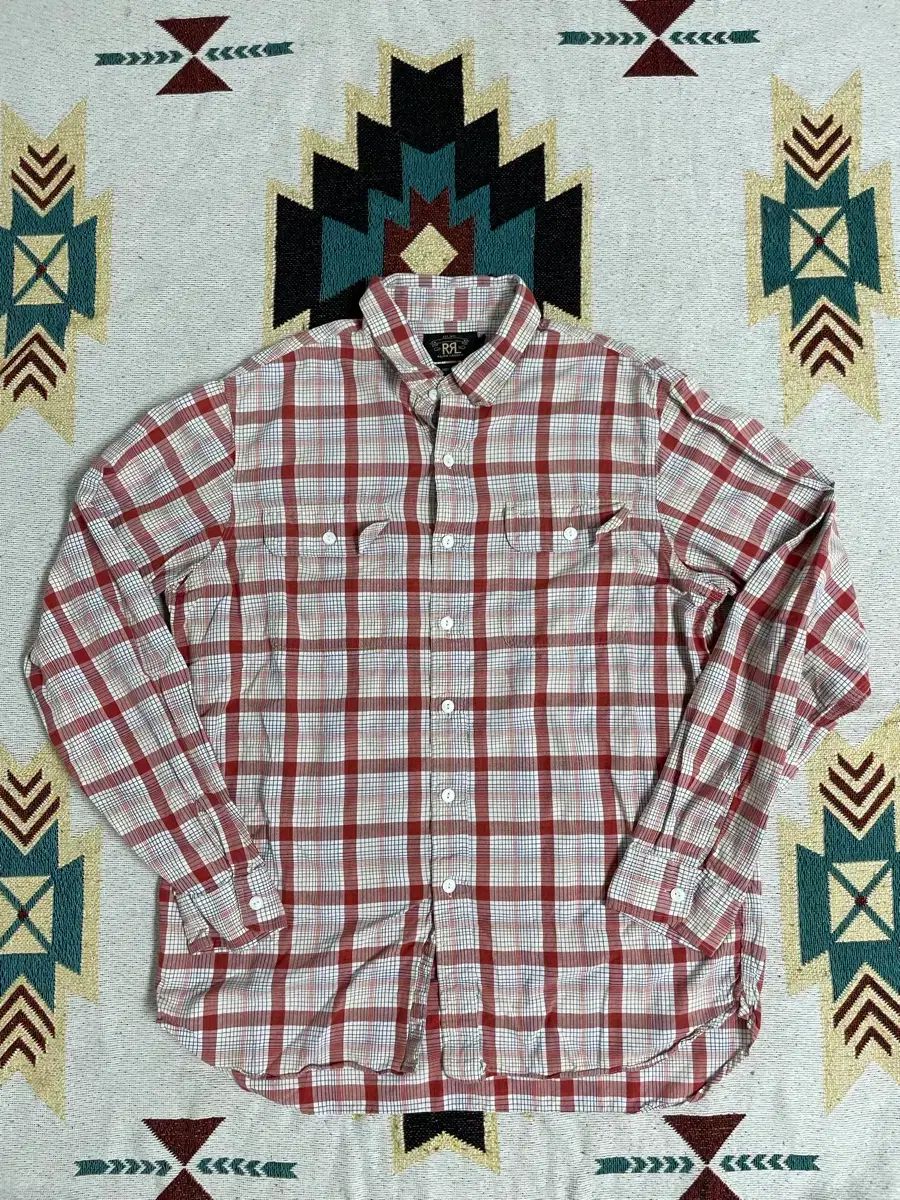 RRL レッド CHECK シャツ(M)