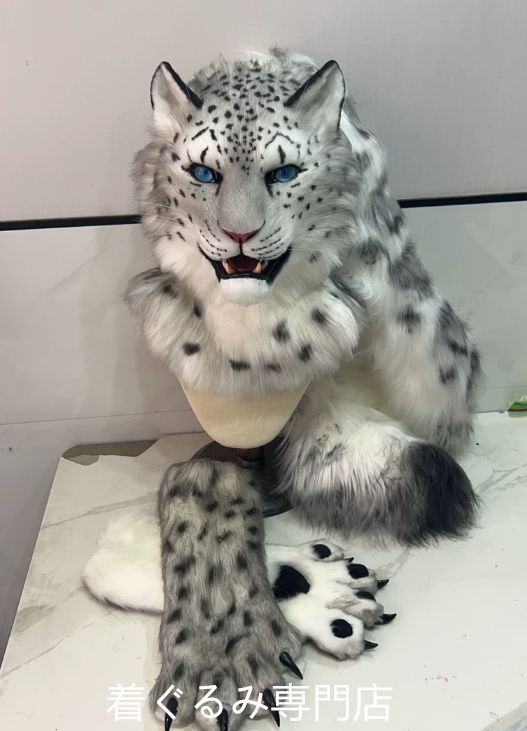 狼　犬　猫　着ぐるみ 　ヘッド ケモノ ファースーツ ぬいぐるみ コスプレ コスチューム Kurumi 一点物 D446