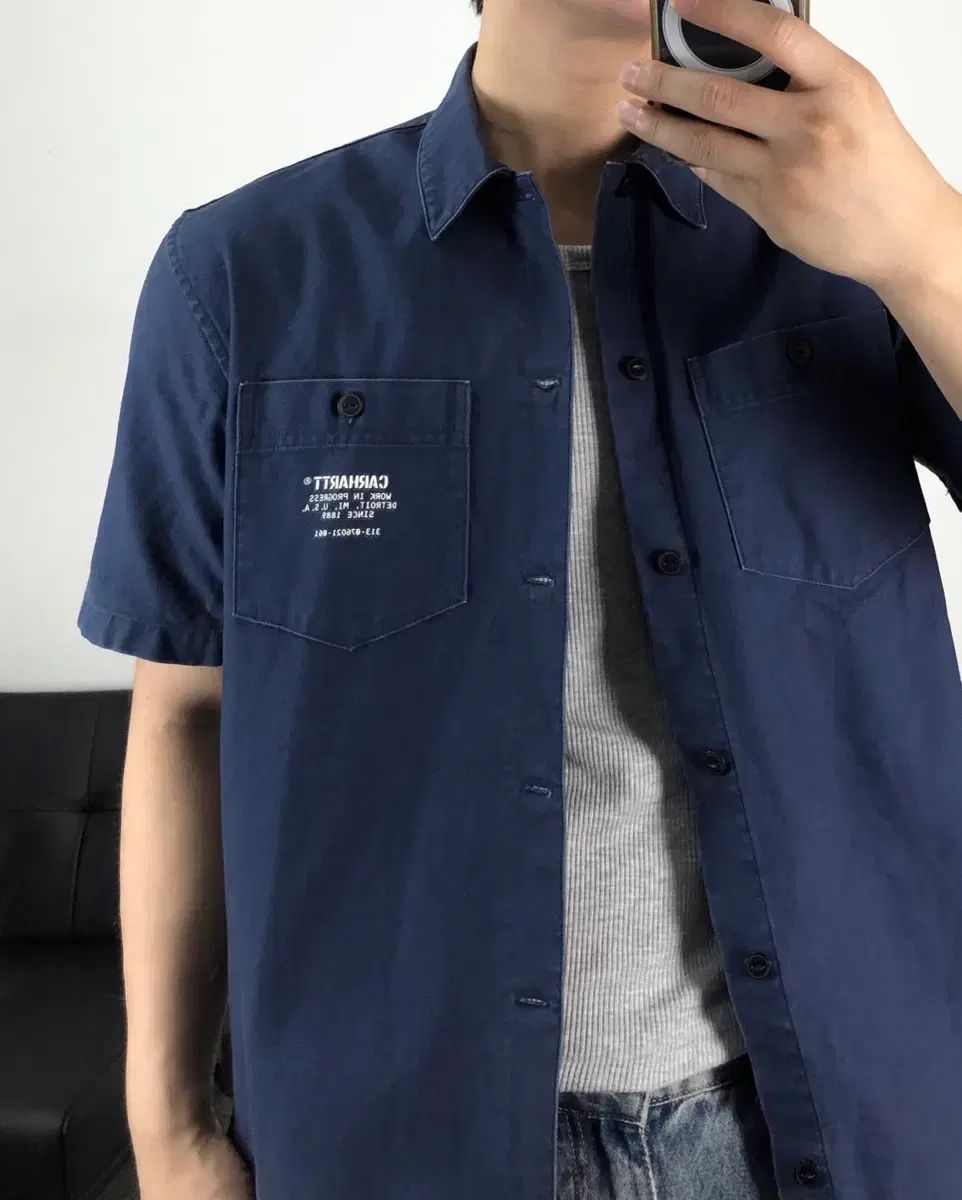 Carhartt WIP 正規品 デトロイト ワークシャツ ネイビー 6,722円